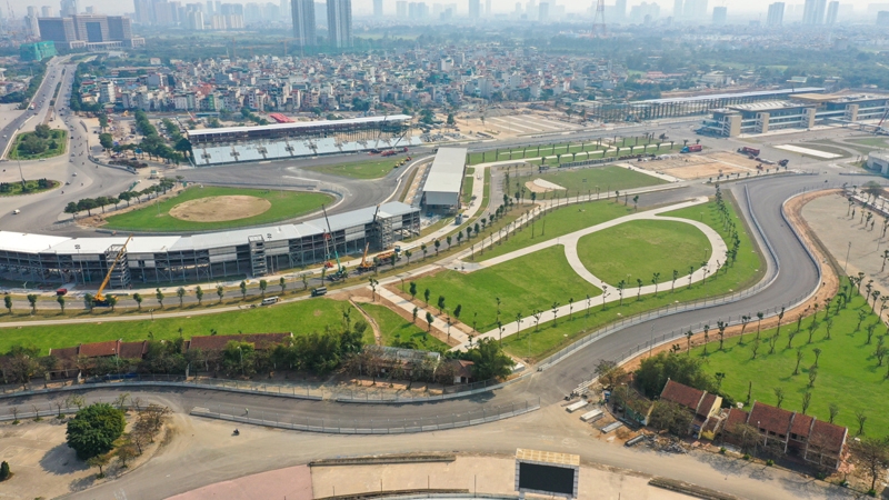Hoàn thành đường đua F1 tại Hà Nội sau gần 1 năm thi công