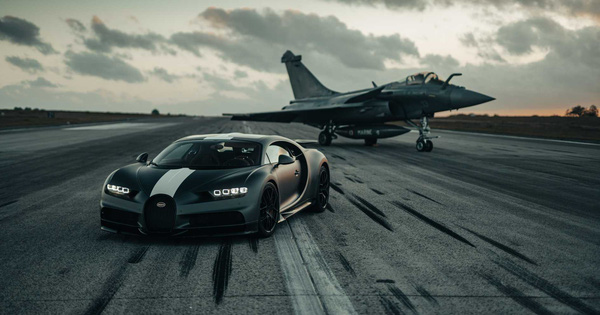 Siêu xe Bugatti đua với máy bay chiến đấu và cái kết làm bất ngờ tất cả